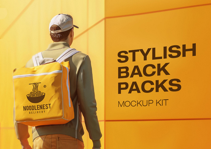 Stylish Backpacks Mockup Kit