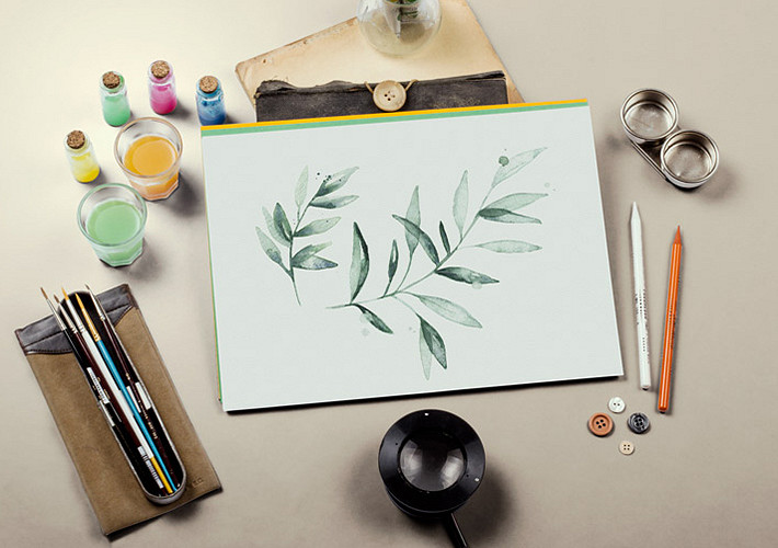 Watercolor Art Mockup Pack