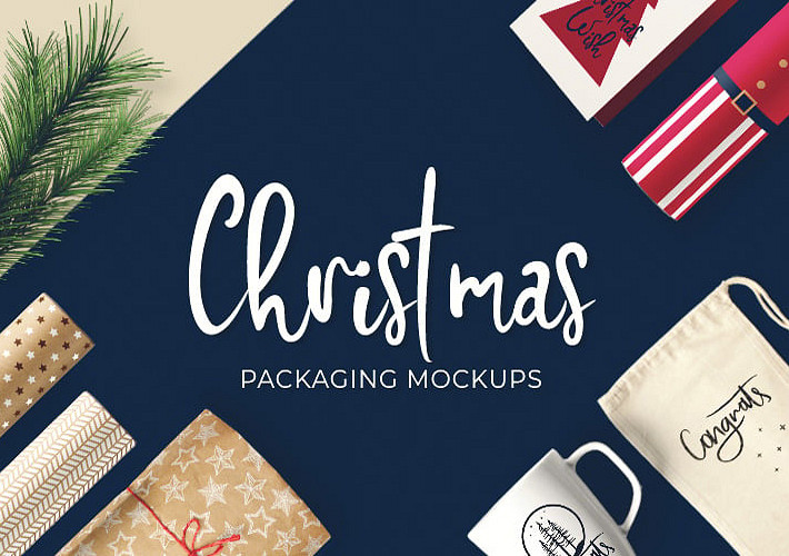 Christmas Packaging Mockups