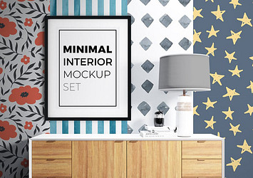 Minimal Interior Mockup Set