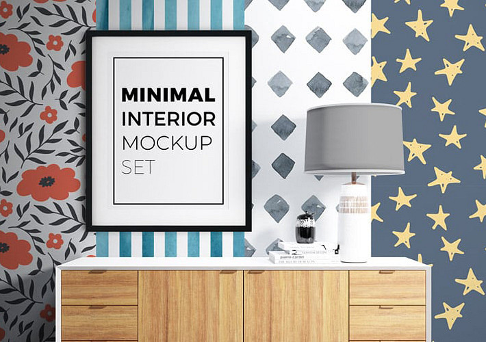 Minimal Interior Mockup Set