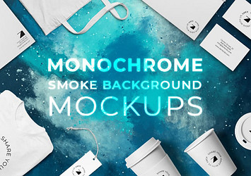 Monochrome Smoke Background Mockups
