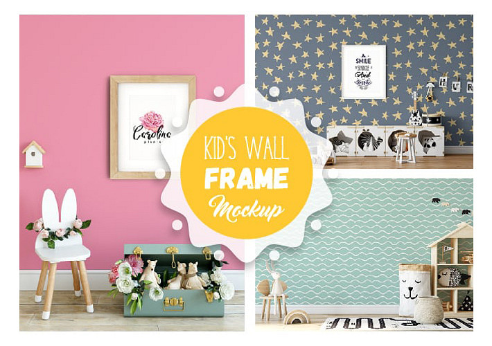 Kid's Wall and Frame Mockup Pack