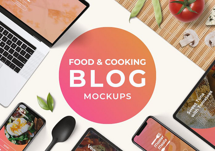Food and Cooking Blog Mockups