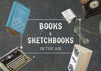 Books and Sketchbooks in the Air 