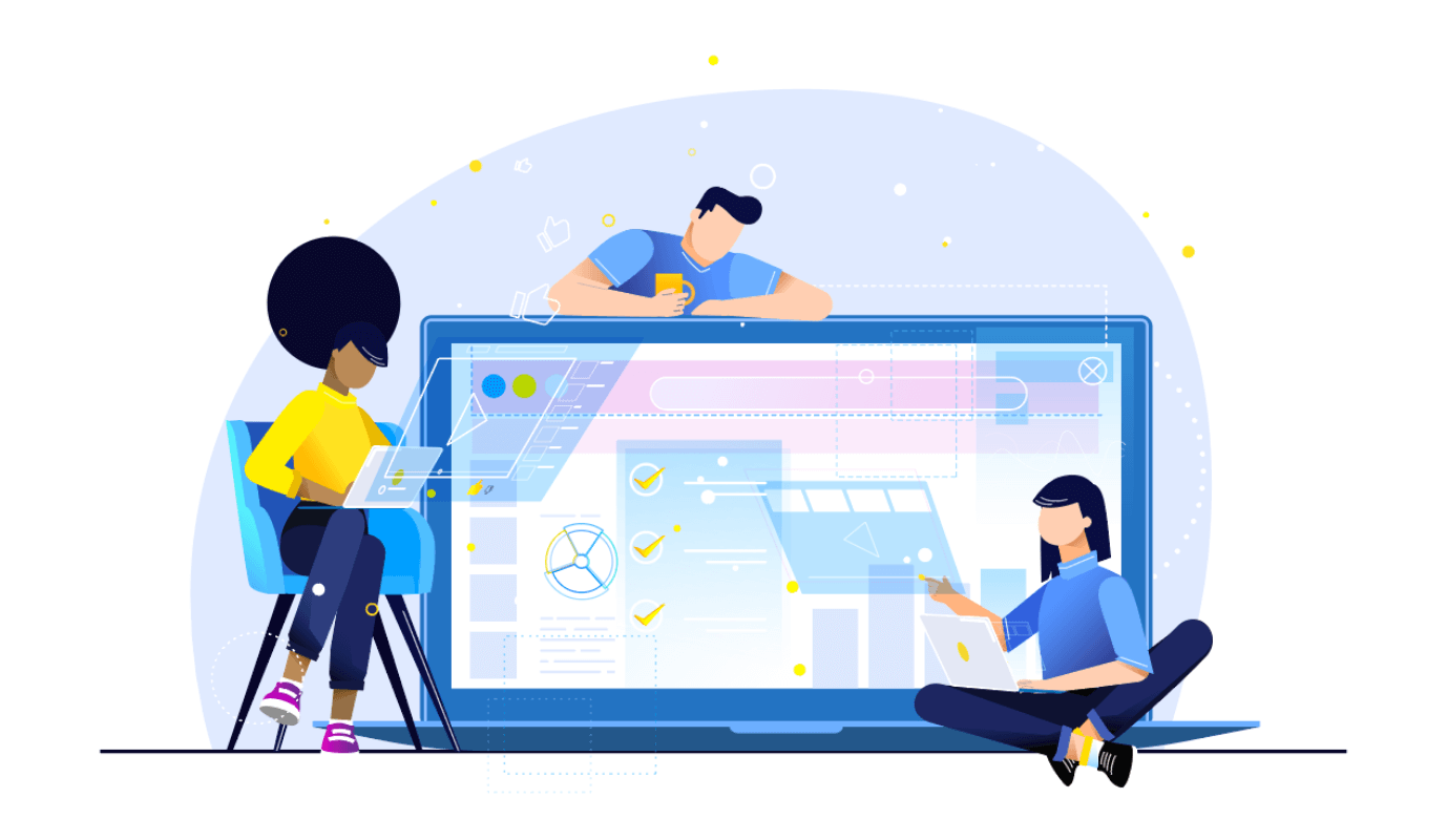 Our team in the work process