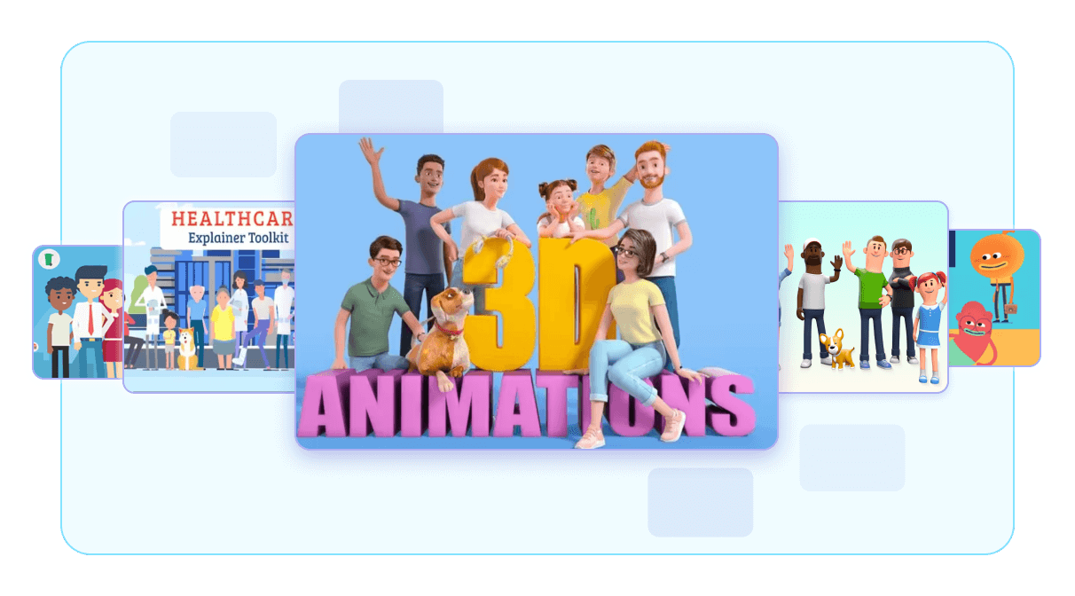 Collection of animated video templates