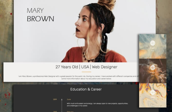Web Designer CV image