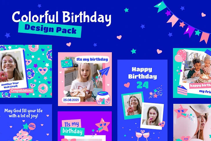 Colorful Birthday Design Pack