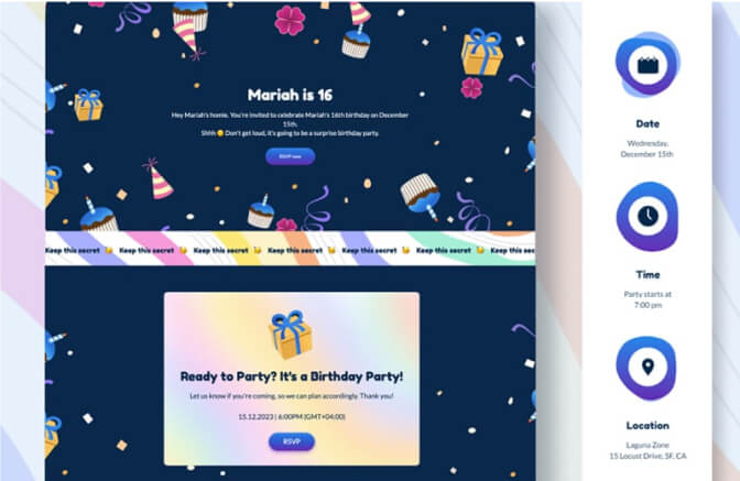 Kid's Birthday Party Invitation