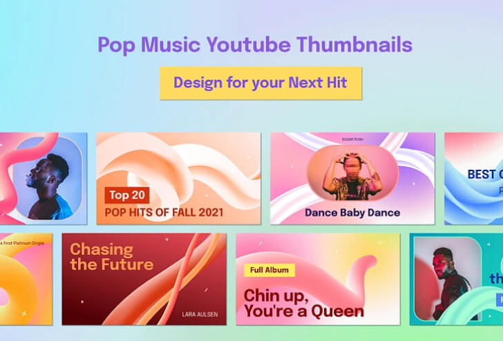 Pop Music YouTube Thumbnails
