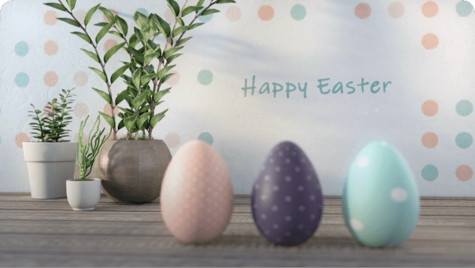 Adorable Easter Eggs Greeting