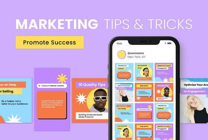 Marketing Tips and Tricks Set