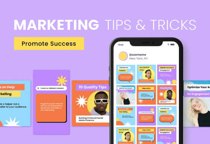 Marketing Tips and Tricks Set