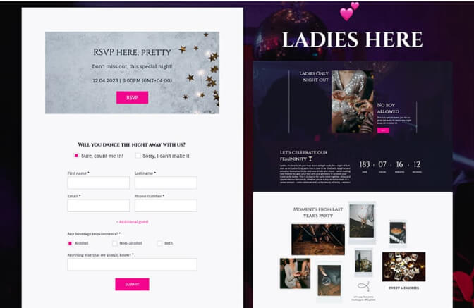 Ladies-Only Party Invitation