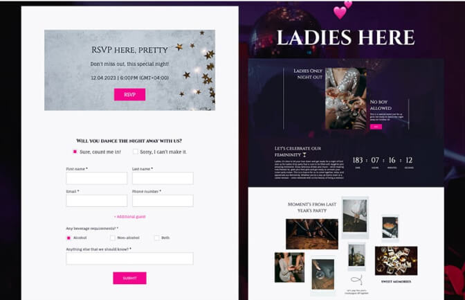 Ladies-Only Party Invitation