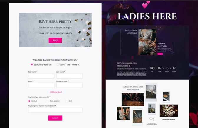 Ladies-Only Party Invitation