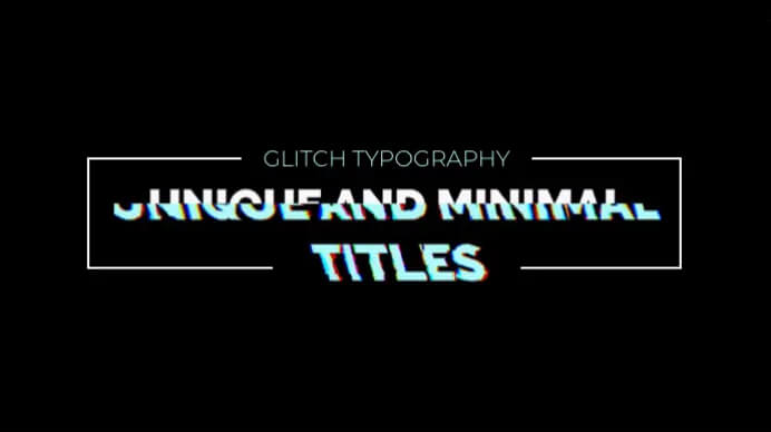 Minimal Glitch Typography