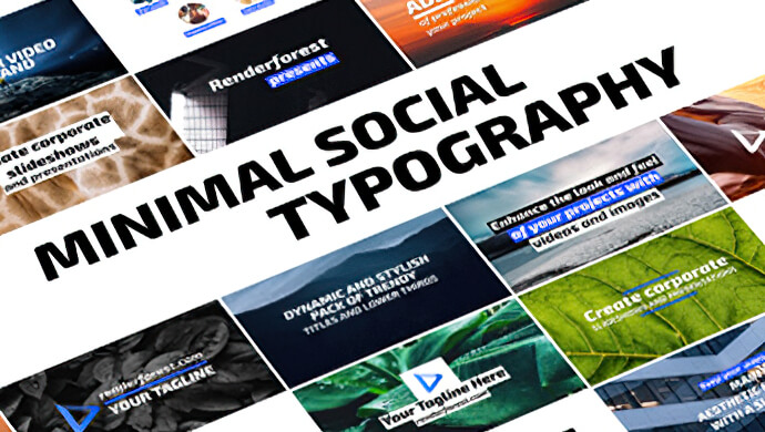 Minimal Social Typography